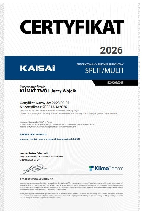 Certyfikat Klimat TWÓJ